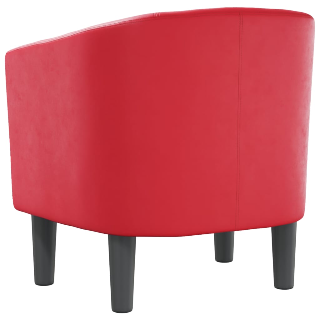 Kuipstoel kunstleer rood is nu te koop bij PeponiXL, paradijselijk wonen!