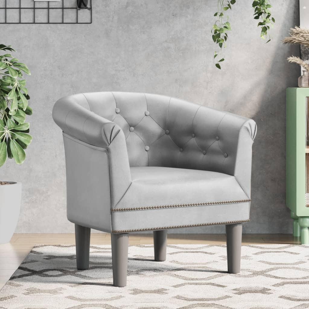 Kuipstoel kunstleer zilverkleurig is nu te koop bij PeponiXL, paradijselijk wonen!