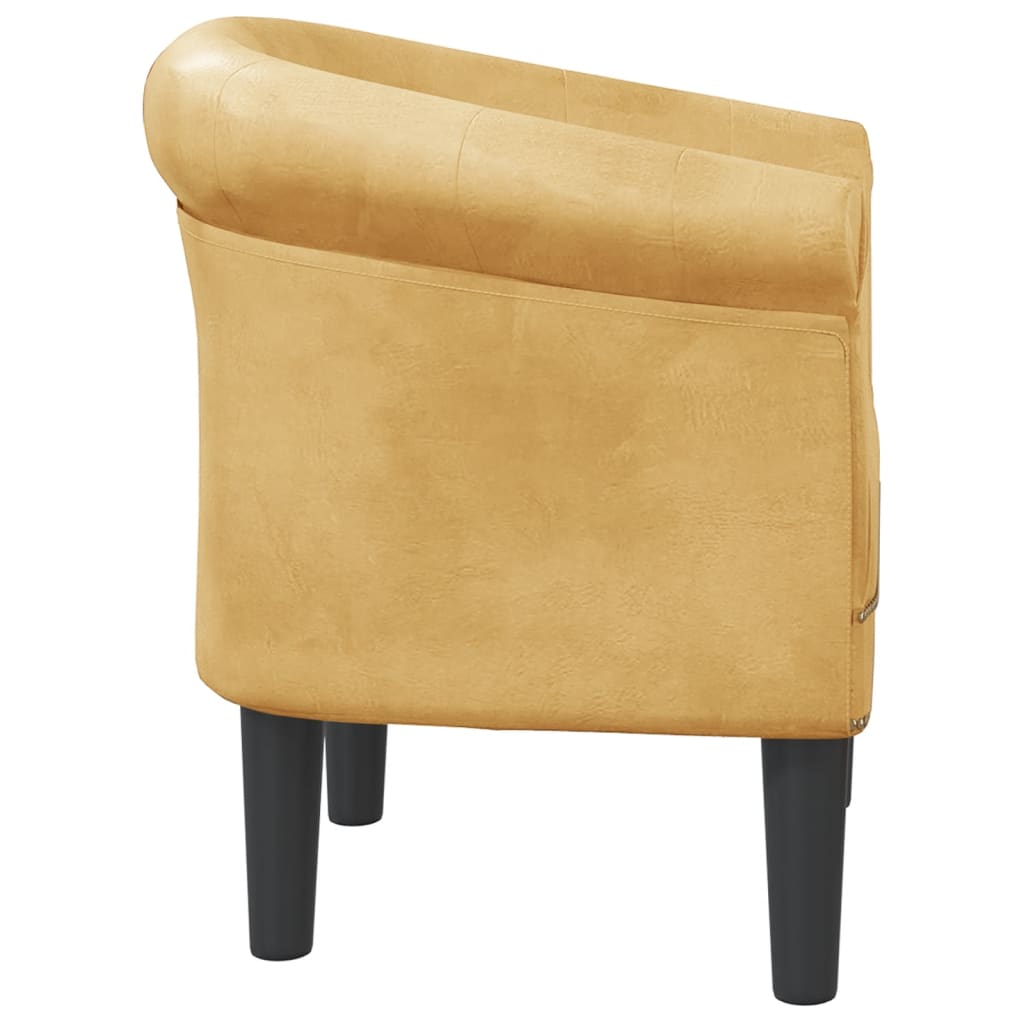 Kuipstoel kunstleer goudkleurig is nu te koop bij PeponiXL, paradijselijk wonen!