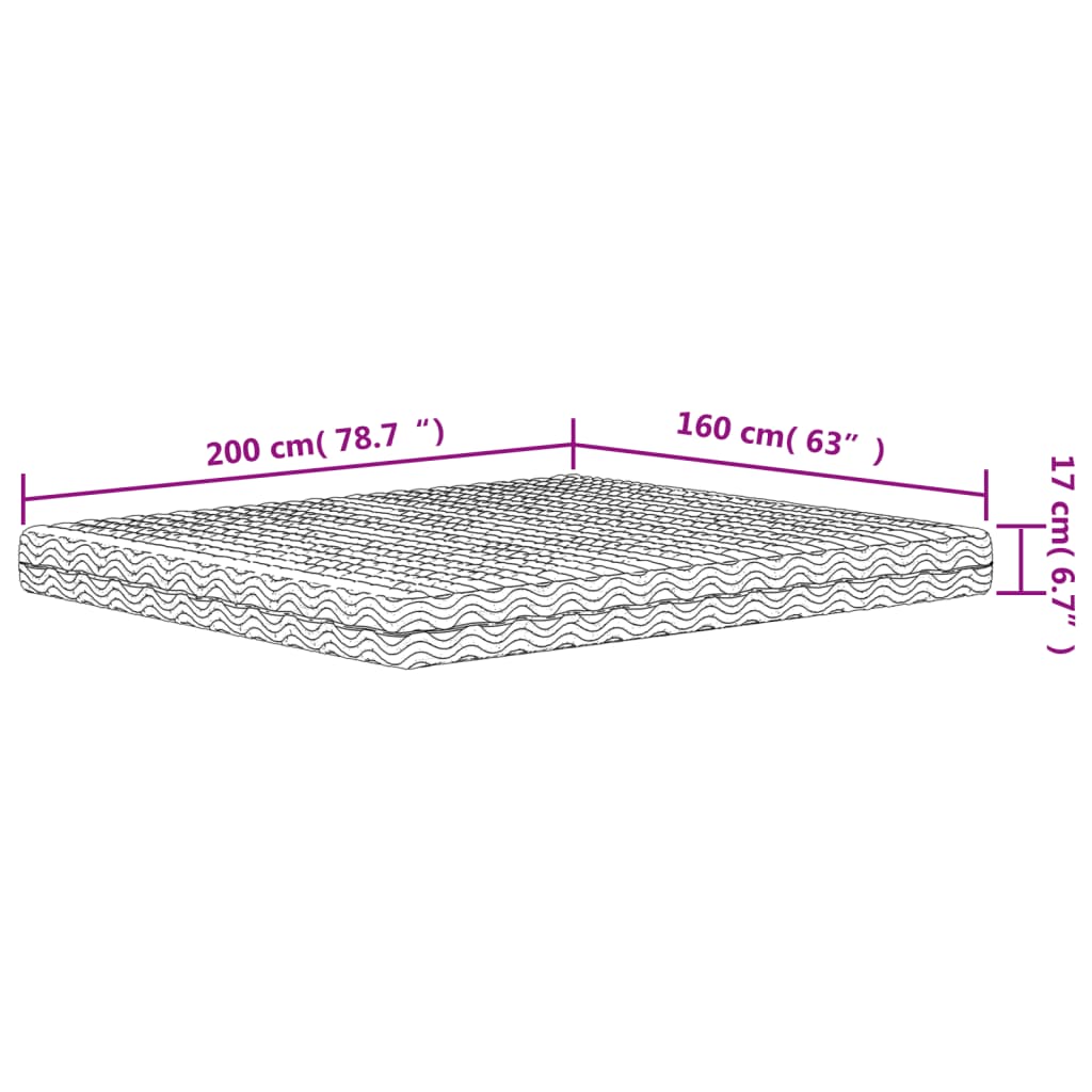 Schuimmatras hardheid H2 H3 160x200 cm wit is nu te koop bij PeponiXL, paradijselijk wonen!