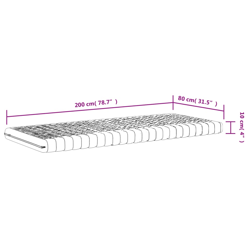 Schuimmatras 7 zones hardheid 20 ILD 80x200 cm wit is nu te koop bij PeponiXL, paradijselijk wonen!