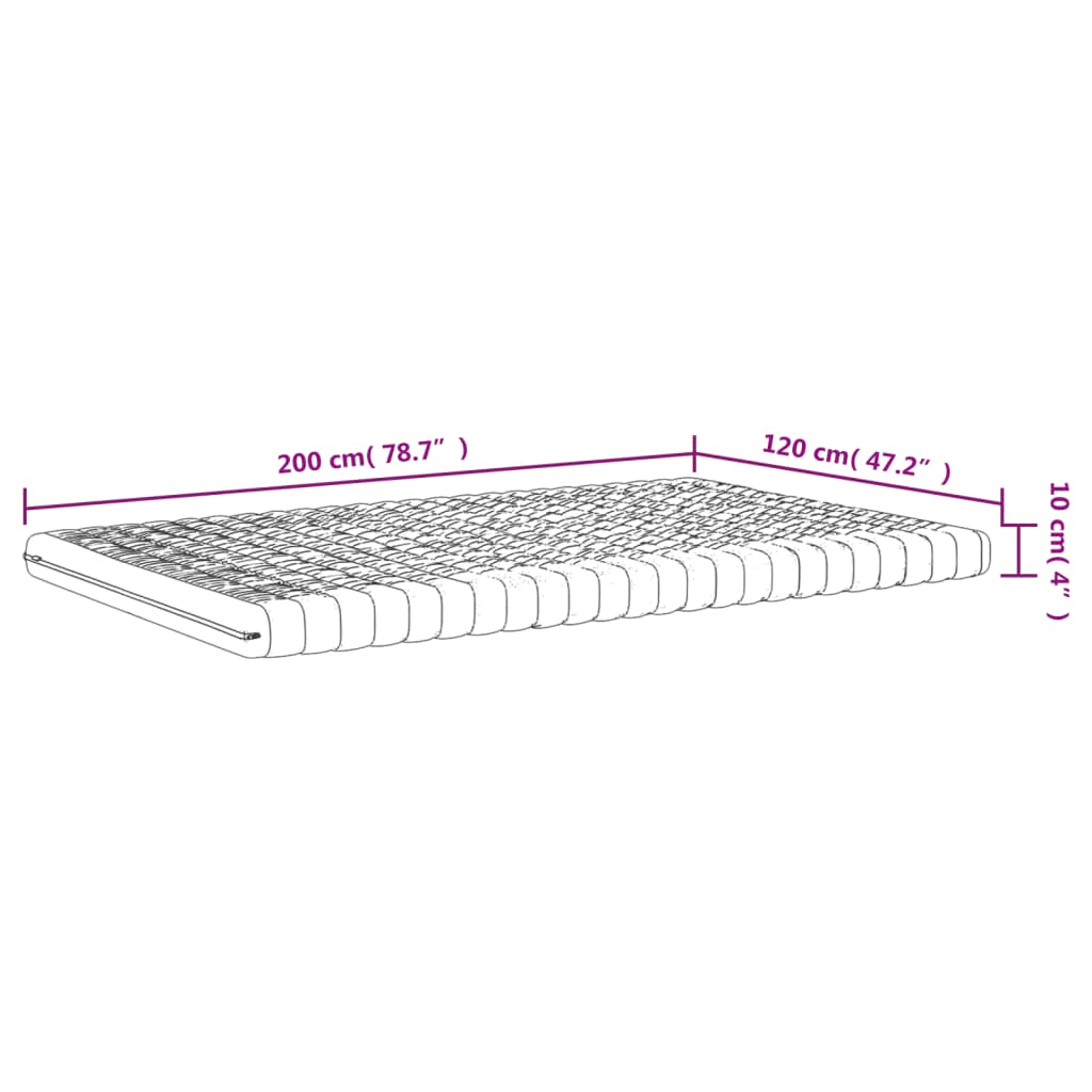 Schuimmatras 7 zones hardheid 20 ILD 120x200 cm wit is nu te koop bij PeponiXL, paradijselijk wonen!