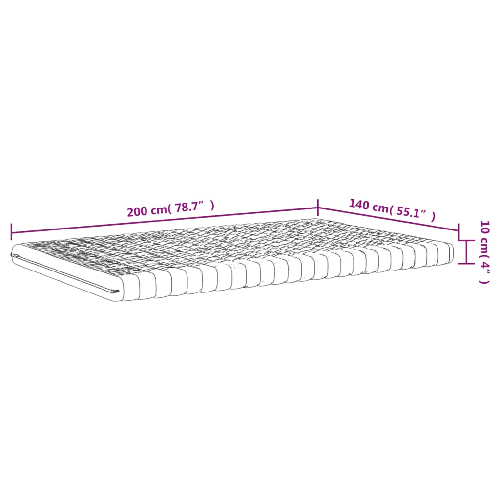 Schuimmatras 7 zones hardheid 20 ILD 140x200 cm wit is nu te koop bij PeponiXL, paradijselijk wonen!