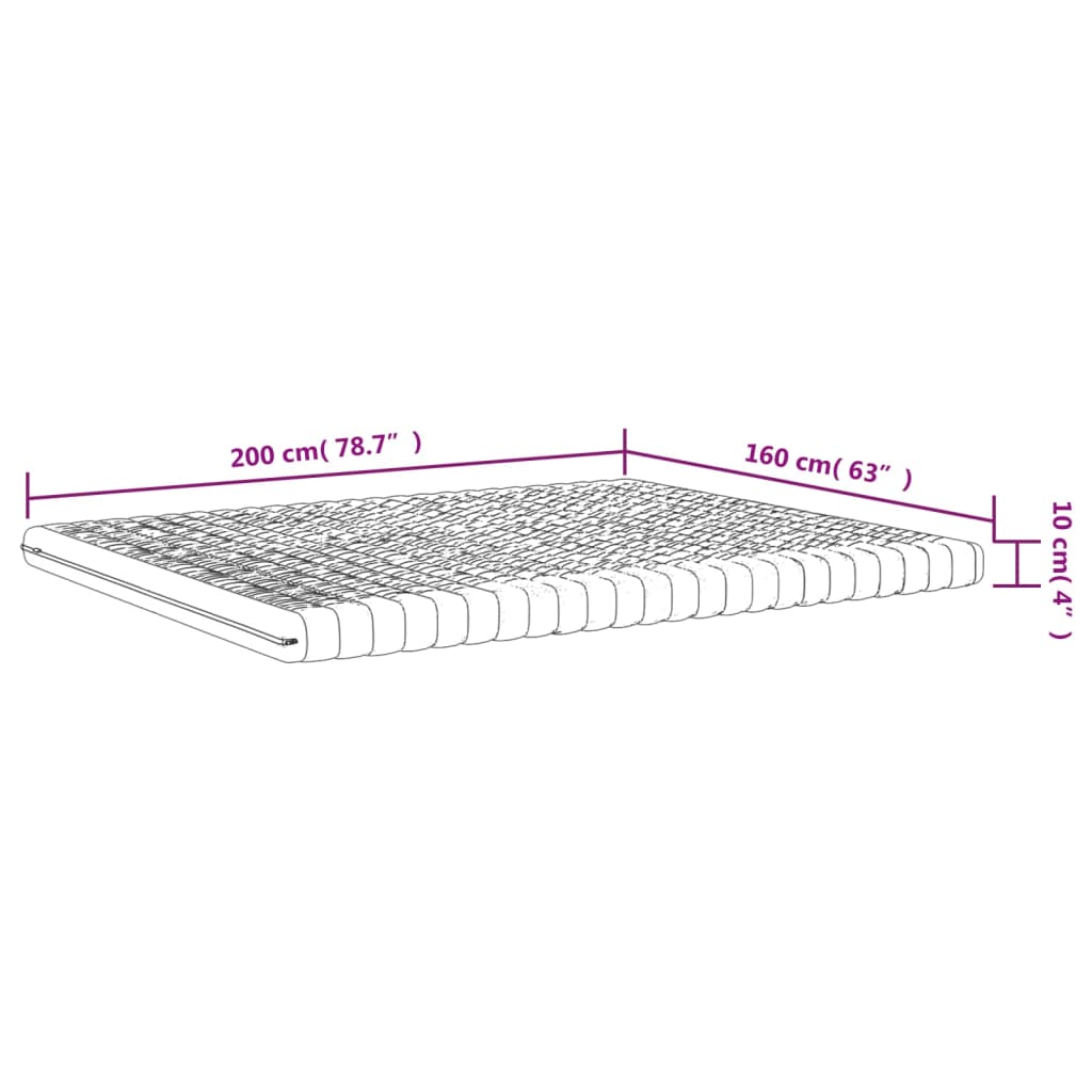 Schuimmatras 7 zones hardheid 20 ILD 160x200 cm wit is nu te koop bij PeponiXL, paradijselijk wonen!