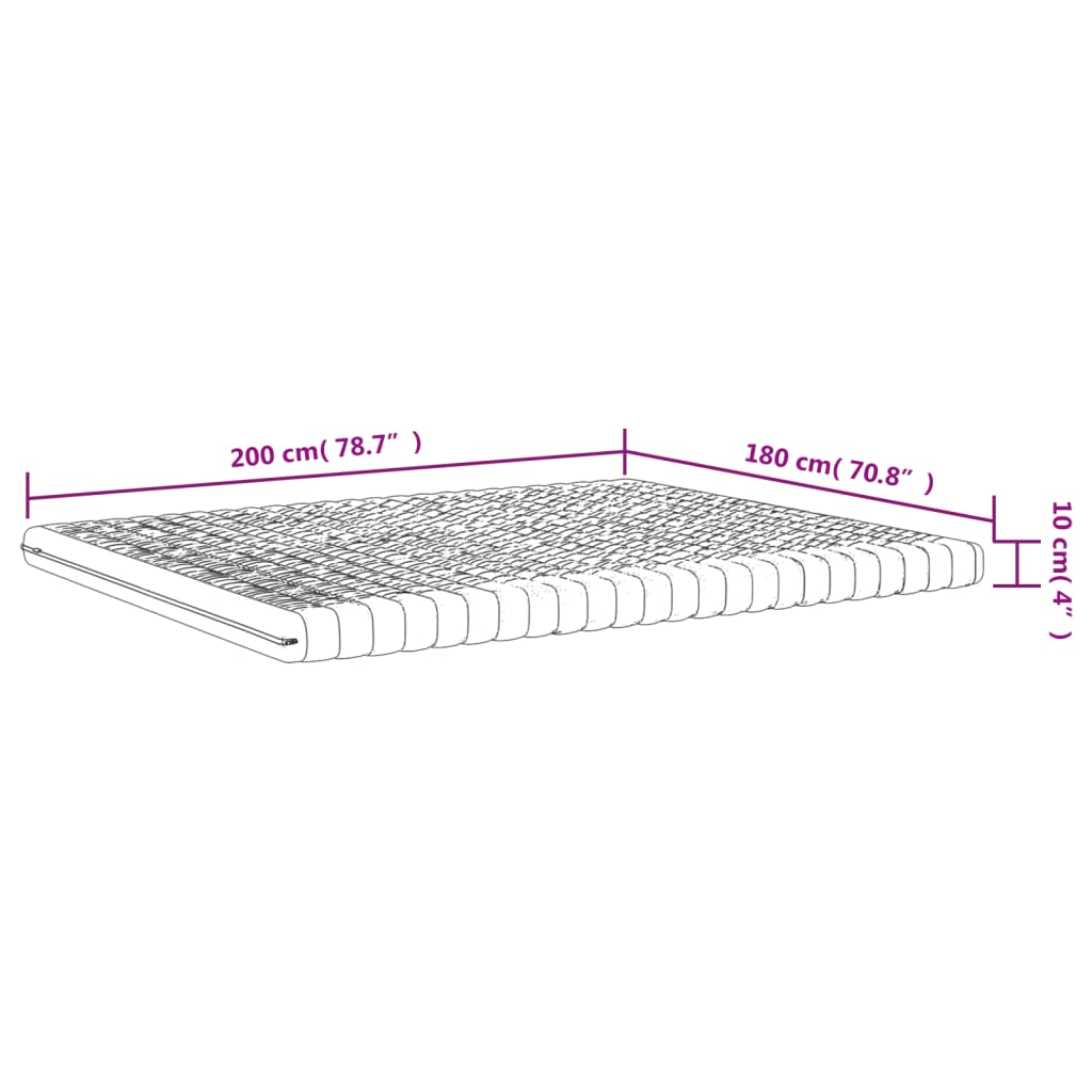 Schuimmatras 7 zones hardheid 20 ILD 180x200 cm wit is nu te koop bij PeponiXL, paradijselijk wonen!