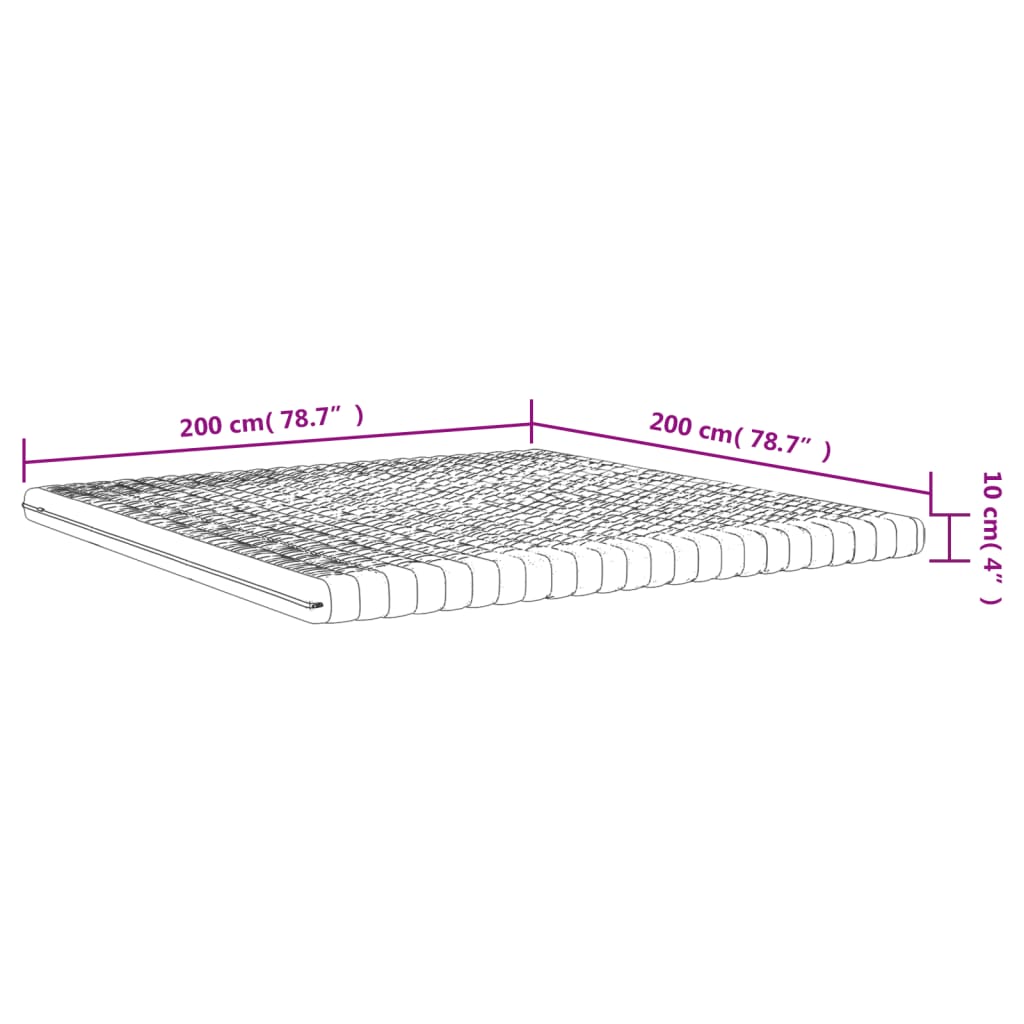 Schuimmatras 7 zones hardheid 20 ILD 200x200 cm wit is nu te koop bij PeponiXL, paradijselijk wonen!