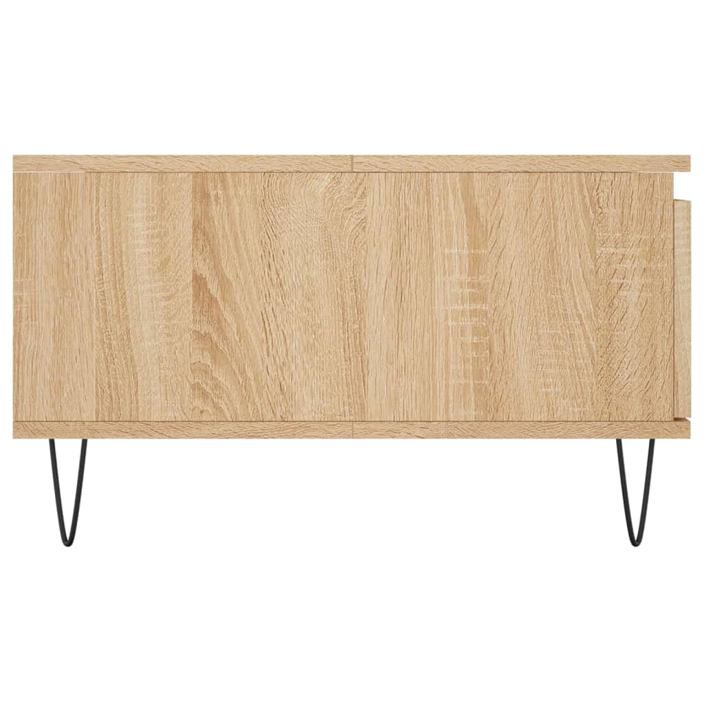 Salontafel 90x60x35 cm bewerkt hout sonoma eikenkleurig is nu te koop bij PeponiXL, paradijselijk wonen!
