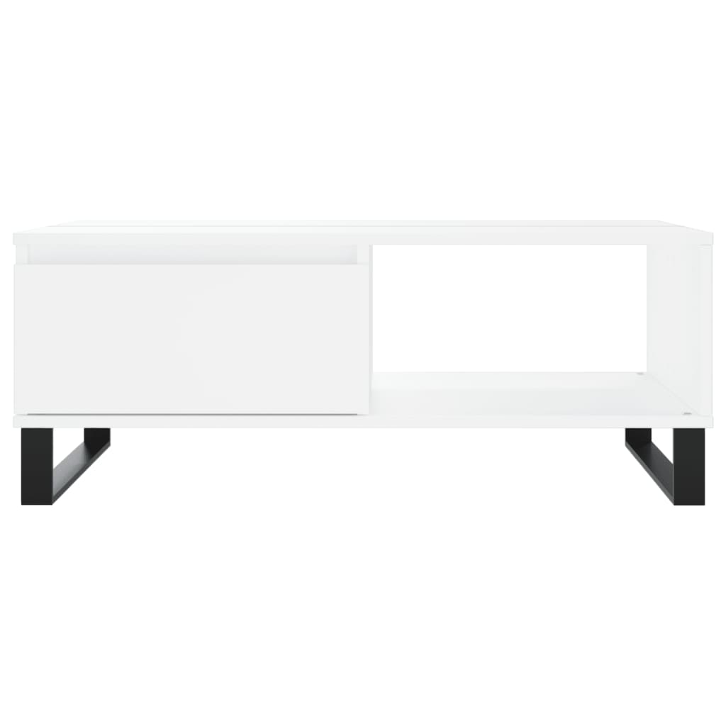 Salontafel 90x60x35 cm bewerkt hout wit is nu te koop bij PeponiXL, paradijselijk wonen!