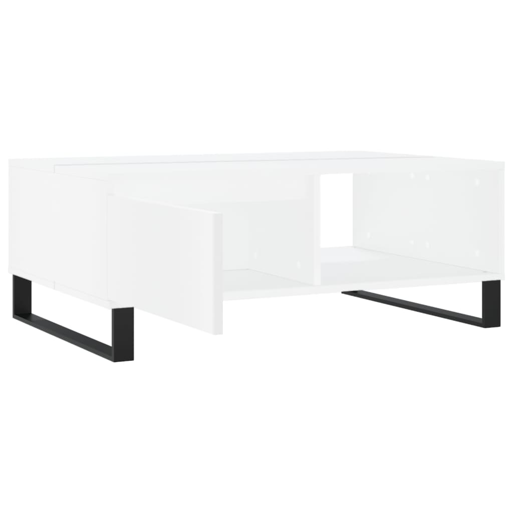 Salontafel 90x60x35 cm bewerkt hout wit is nu te koop bij PeponiXL, paradijselijk wonen!
