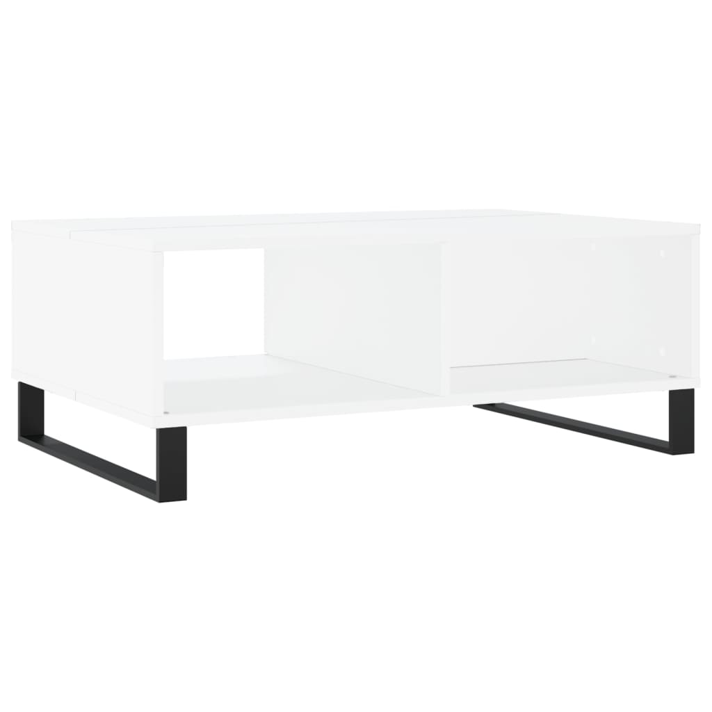 Salontafel 90x60x35 cm bewerkt hout wit is nu te koop bij PeponiXL, paradijselijk wonen!