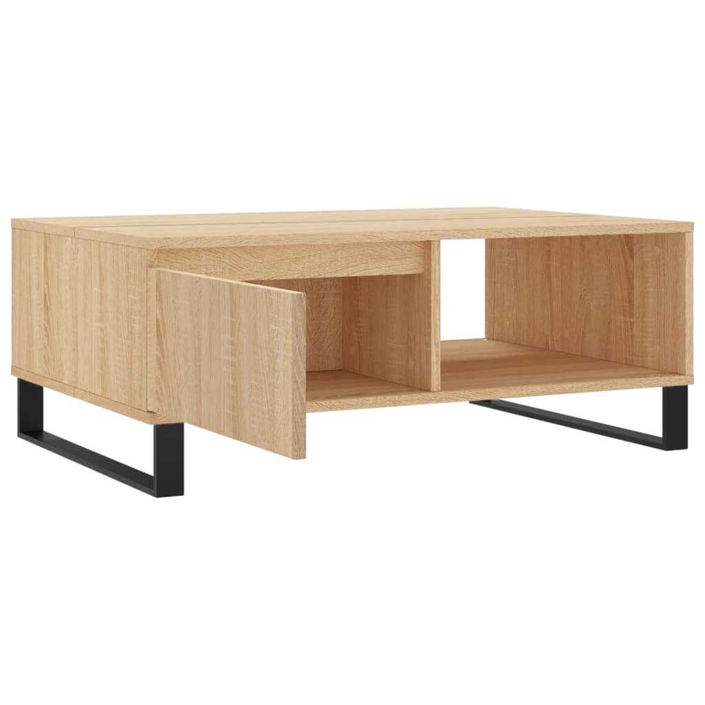 Salontafel 90x60x35 cm bewerkt hout sonoma eikenkleurig is nu te koop bij PeponiXL, paradijselijk wonen!