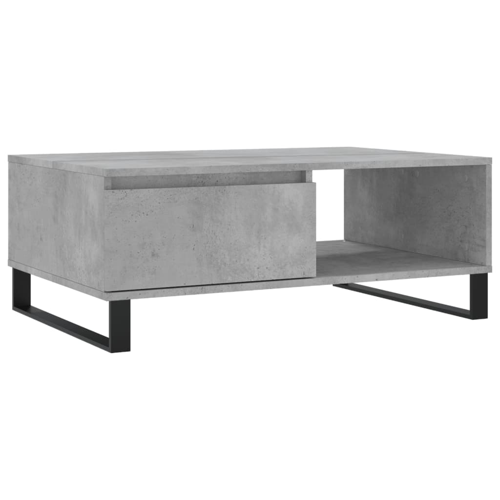Salontafel 90x60x35 cm bewerkt hout betongrijs is nu te koop bij PeponiXL, paradijselijk wonen!