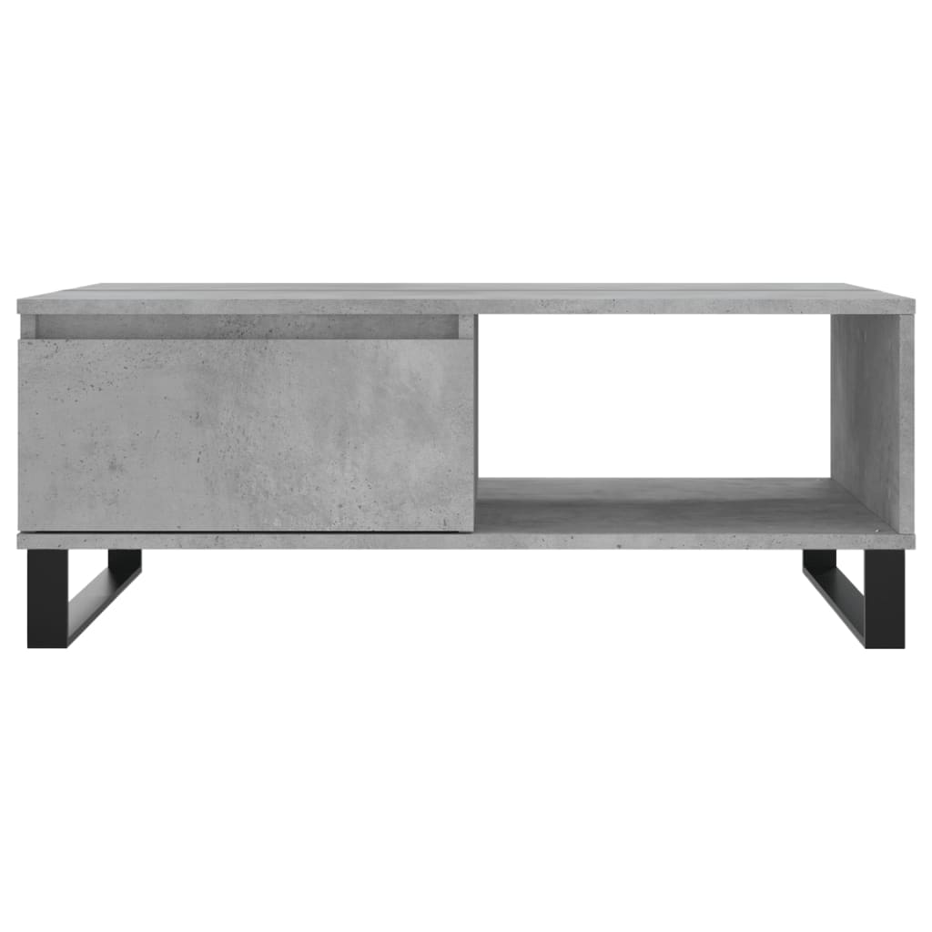 Salontafel 90x60x35 cm bewerkt hout betongrijs is nu te koop bij PeponiXL, paradijselijk wonen!