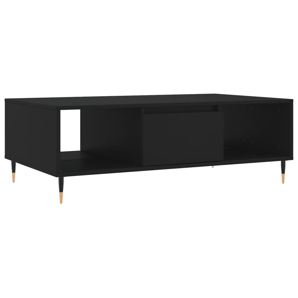Salontafel 104x60x35 cm bewerkt hout zwart is nu te koop bij PeponiXL, paradijselijk wonen!
