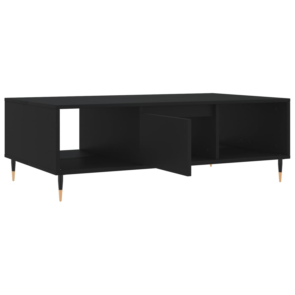 Salontafel 104x60x35 cm bewerkt hout zwart is nu te koop bij PeponiXL, paradijselijk wonen!