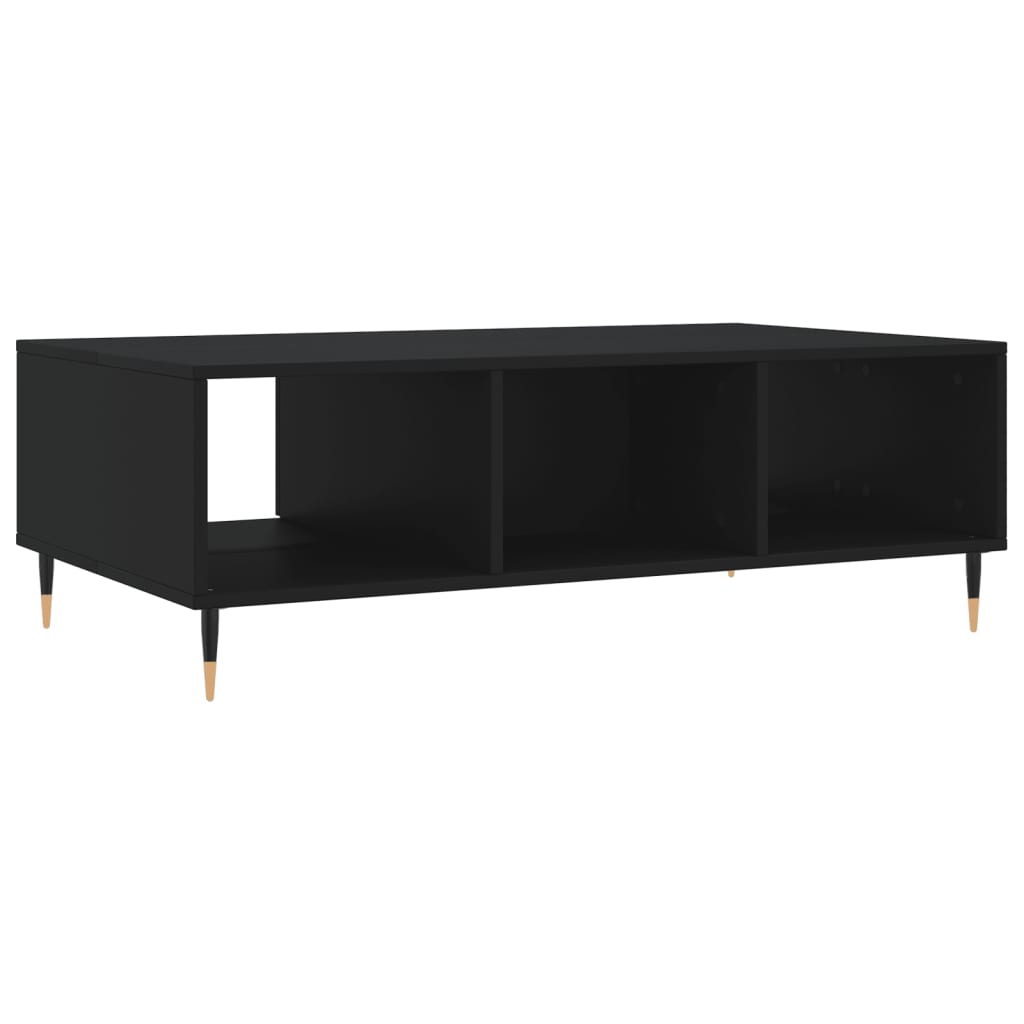 Salontafel 104x60x35 cm bewerkt hout zwart is nu te koop bij PeponiXL, paradijselijk wonen!