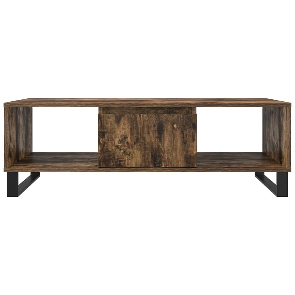 Salontafel 104x60x35 cm bewerkt hout gerookt eikenkleurig is nu te koop bij PeponiXL, paradijselijk wonen!