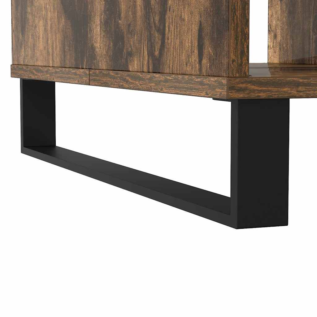 Salontafel 104x60x35 cm bewerkt hout gerookt eikenkleurig is nu te koop bij PeponiXL, paradijselijk wonen!