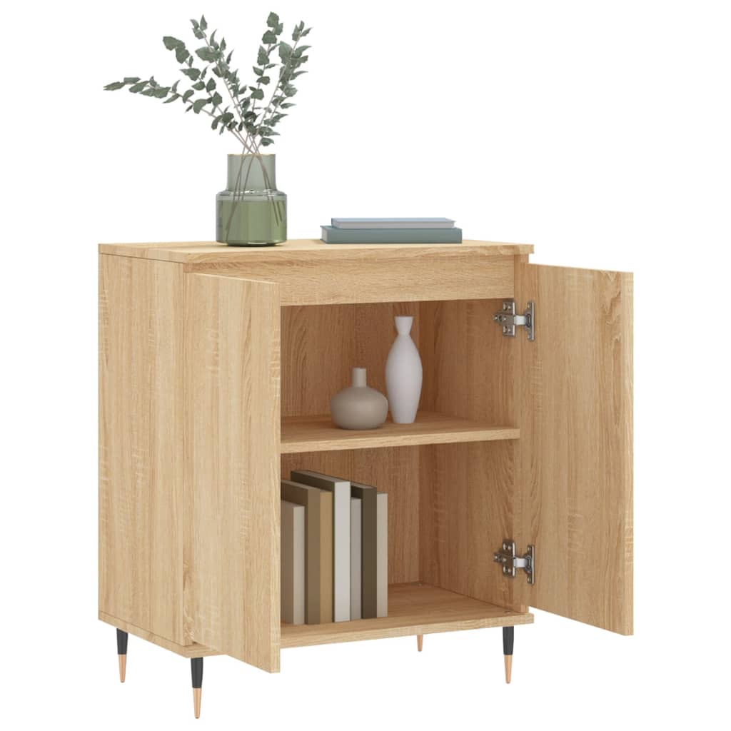 Dressoir 60x35x70 cm bewerkt hout sonoma eikenkleurig is nu te koop bij PeponiXL, paradijselijk wonen!