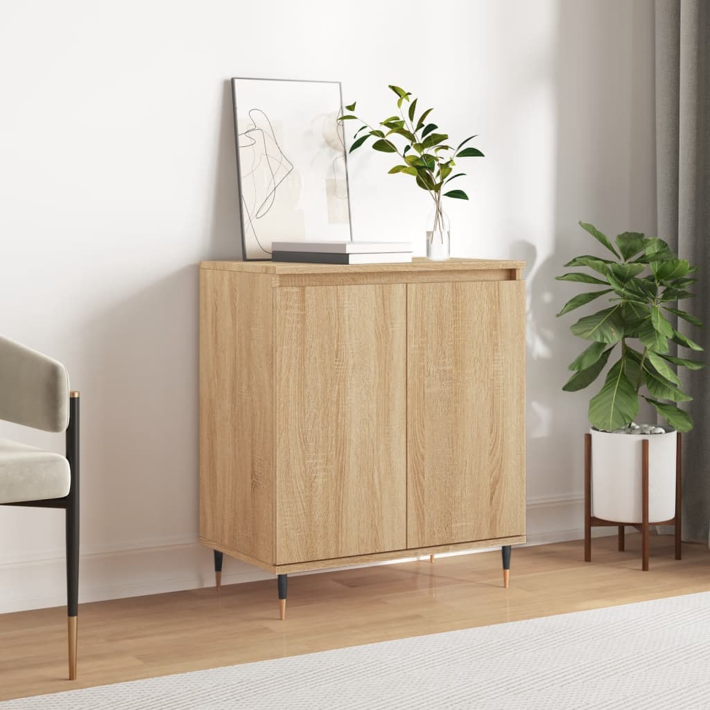 Dressoir 60x35x70 cm bewerkt hout sonoma eikenkleurig is nu te koop bij PeponiXL, paradijselijk wonen!