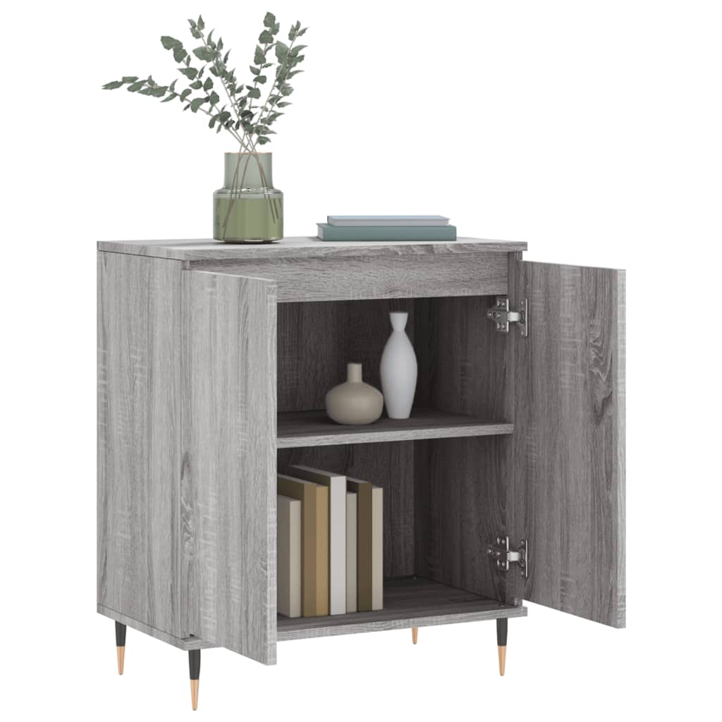 Dressoir 60x35x70 cm bewerkt hout grijs sonoma eikenkleurig is nu te koop bij PeponiXL, paradijselijk wonen!