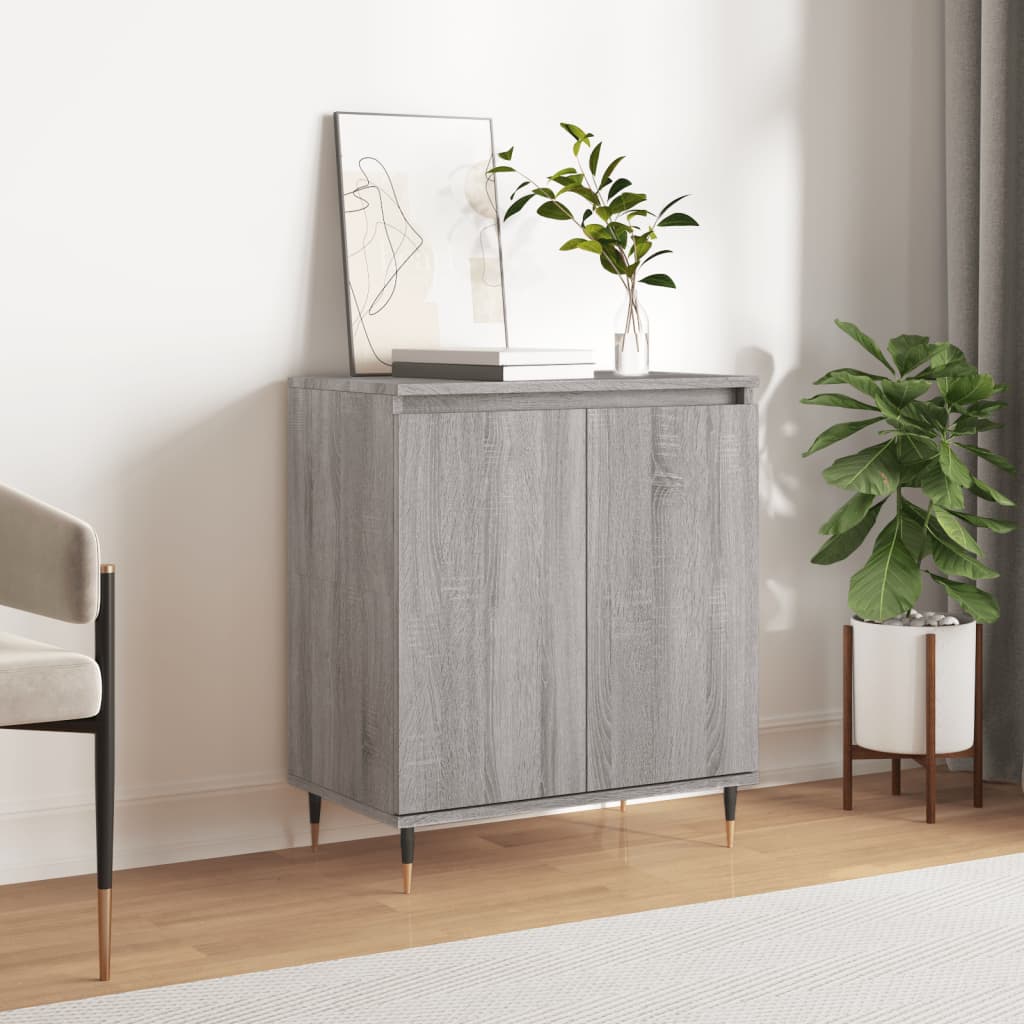 Dressoir 60x35x70 cm bewerkt hout grijs sonoma eikenkleurig is nu te koop bij PeponiXL, paradijselijk wonen!