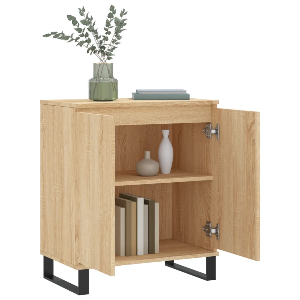 Dressoir 60x35x70 cm bewerkt hout sonoma eikenkleurig is nu te koop bij PeponiXL, paradijselijk wonen!