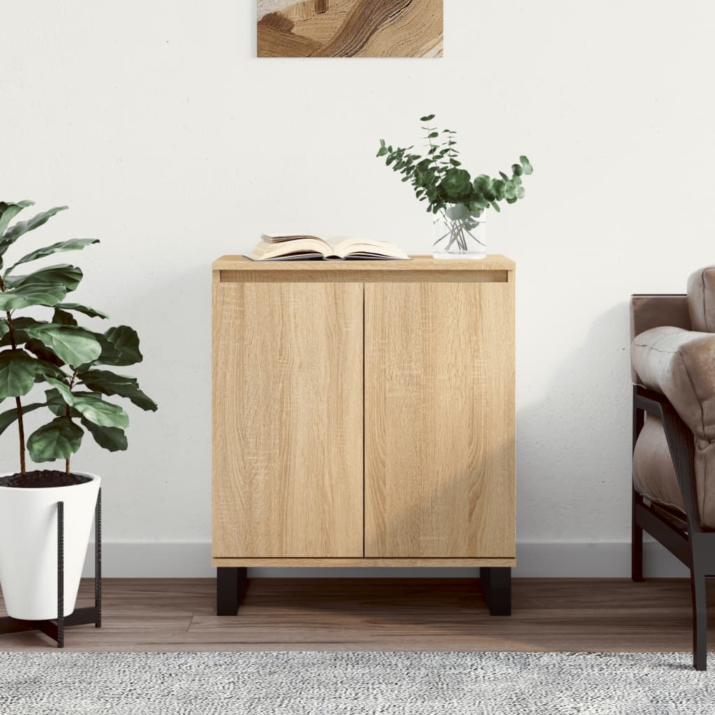 Dressoir 60x35x70 cm bewerkt hout sonoma eikenkleurig is nu te koop bij PeponiXL, paradijselijk wonen!