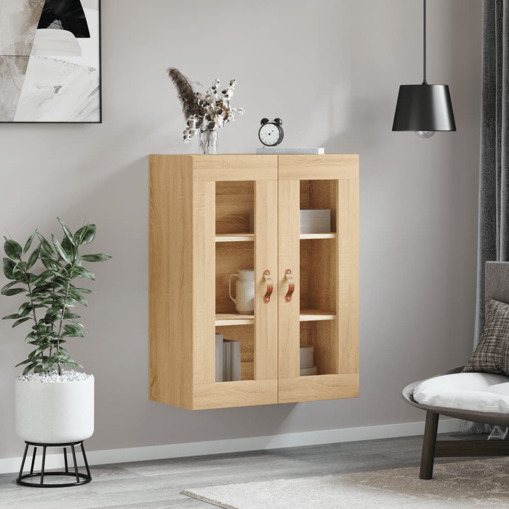 Wandkast 69,5x34x90 cm sonoma eikenkleurig is nu te koop bij PeponiXL, paradijselijk wonen!