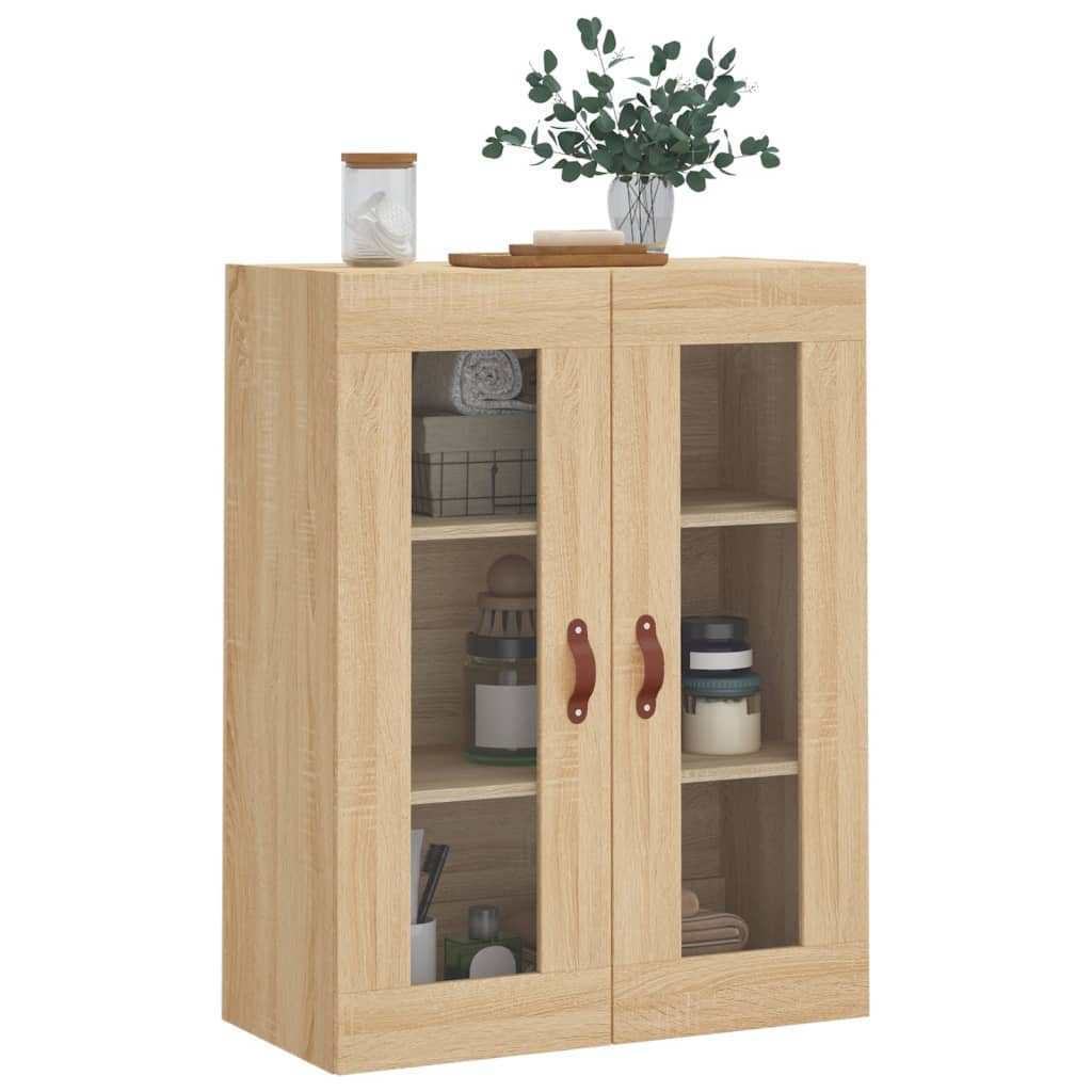 Wandkast 69,5x34x90 cm sonoma eikenkleurig is nu te koop bij PeponiXL, paradijselijk wonen!