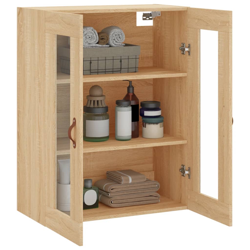 Wandkast 69,5x34x90 cm sonoma eikenkleurig is nu te koop bij PeponiXL, paradijselijk wonen!