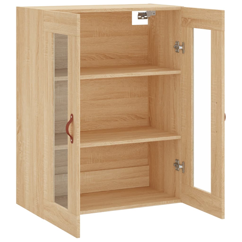 Wandkast 69,5x34x90 cm sonoma eikenkleurig is nu te koop bij PeponiXL, paradijselijk wonen!