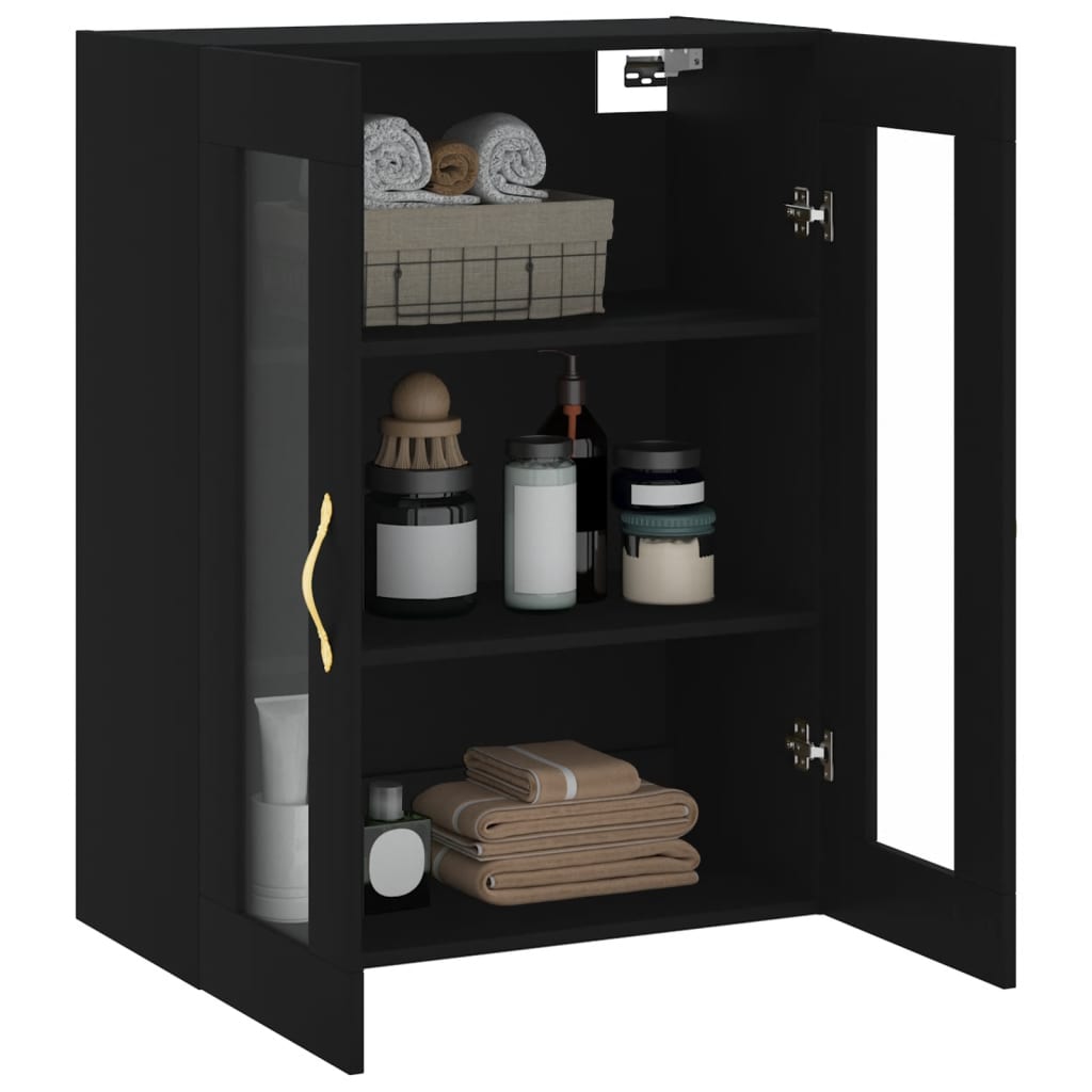 Bovenkast 69,5x34x90 cm zwart is nu te koop bij PeponiXL, paradijselijk wonen!