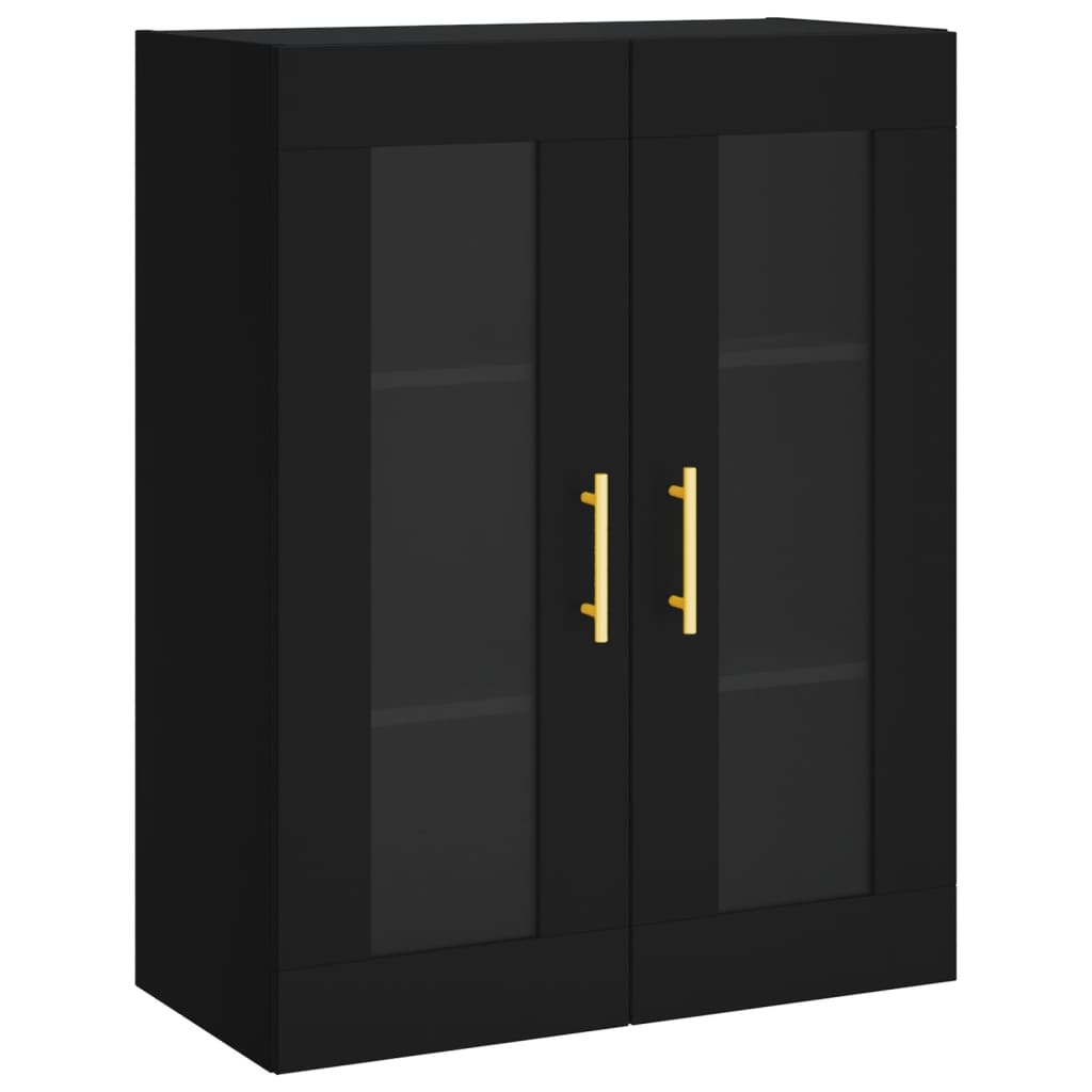 Wandkast 69,5x34x90 cm zwart is nu te koop bij PeponiXL, paradijselijk wonen!