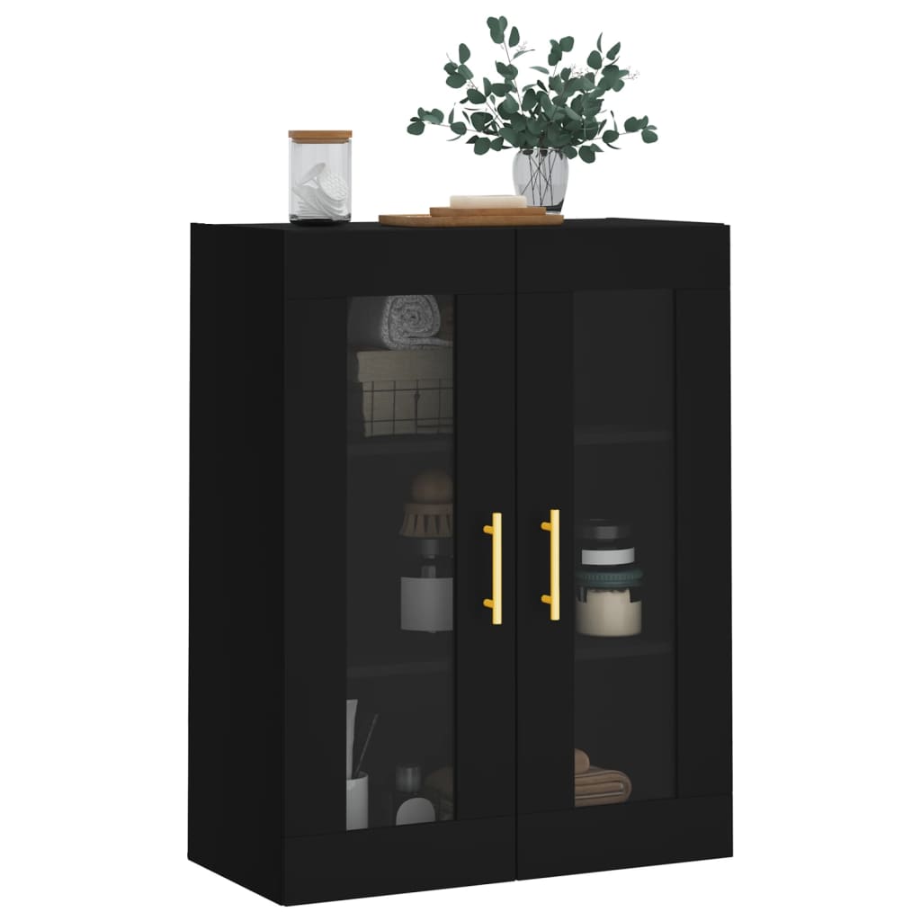 Wandkast 69,5x34x90 cm zwart is nu te koop bij PeponiXL, paradijselijk wonen!