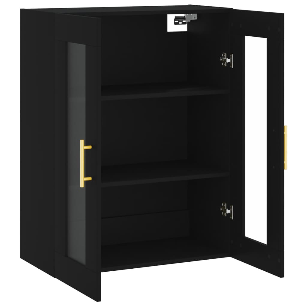 Wandkast 69,5x34x90 cm zwart is nu te koop bij PeponiXL, paradijselijk wonen!