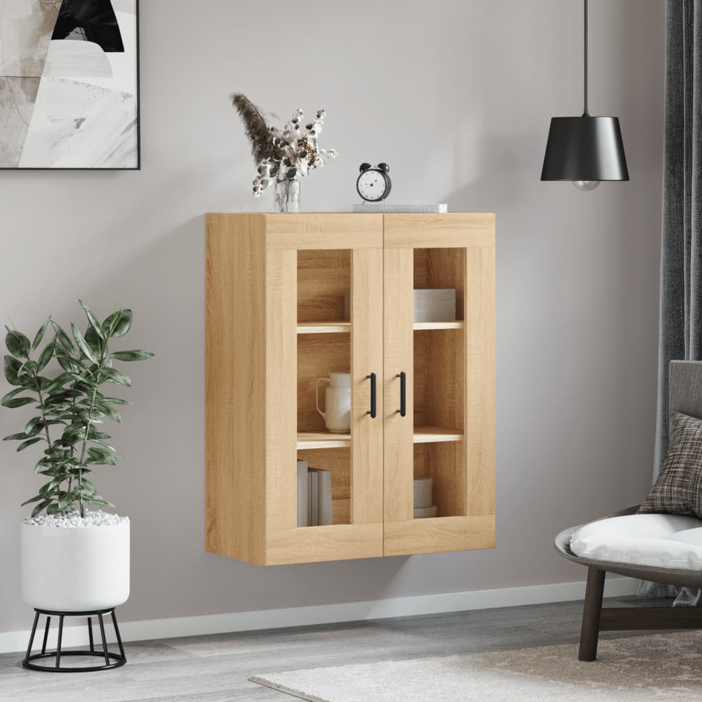 Wandkast 69,5x34x90 cm sonoma eikenkleurig is nu te koop bij PeponiXL, paradijselijk wonen!