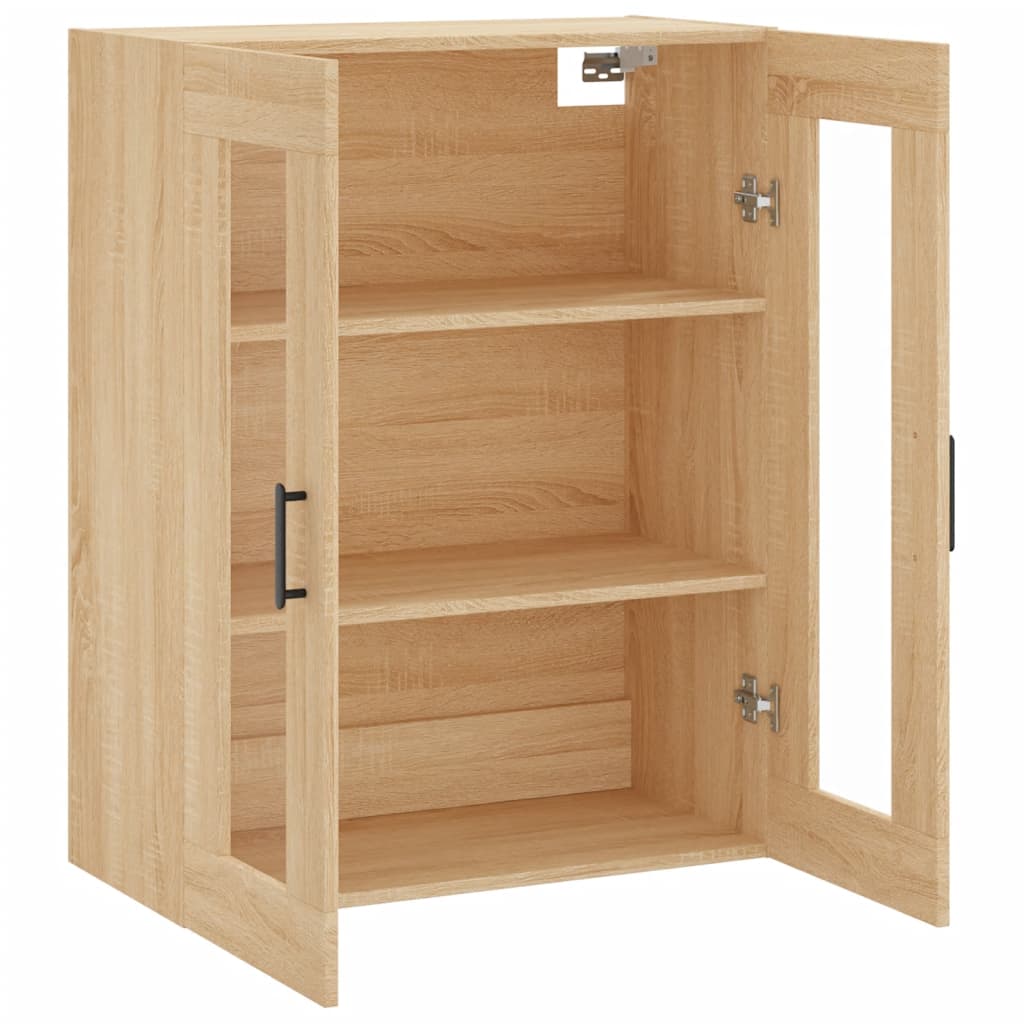 Wandkast 69,5x34x90 cm sonoma eikenkleurig is nu te koop bij PeponiXL, paradijselijk wonen!