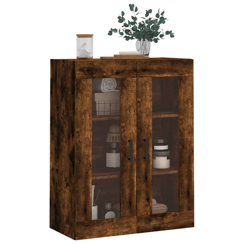 Wandkast 69,5x34x90 cm gerookt eikenkleurig is nu te koop bij PeponiXL, paradijselijk wonen!