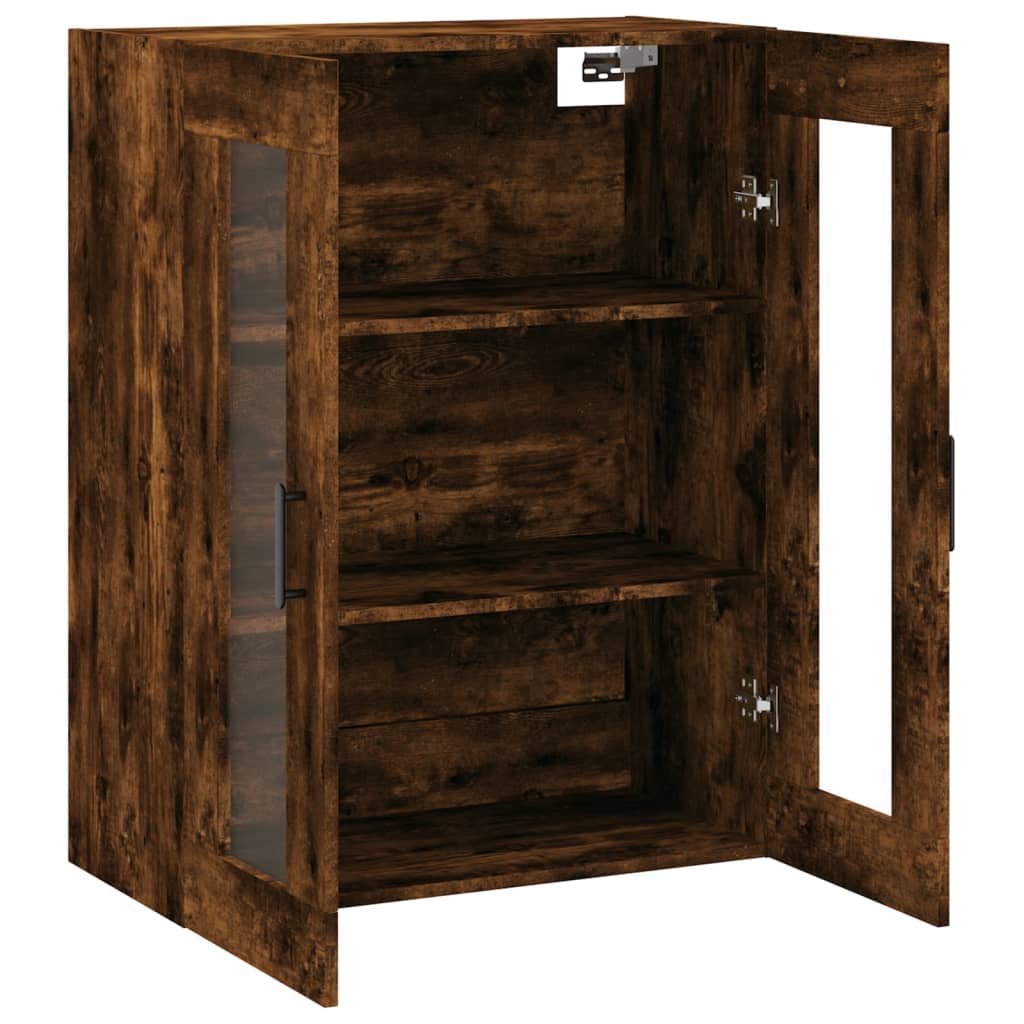 Wandkast 69,5x34x90 cm gerookt eikenkleurig is nu te koop bij PeponiXL, paradijselijk wonen!