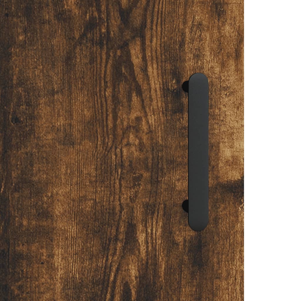Wandkast 69,5x34x90 cm gerookt eikenkleurig is nu te koop bij PeponiXL, paradijselijk wonen!