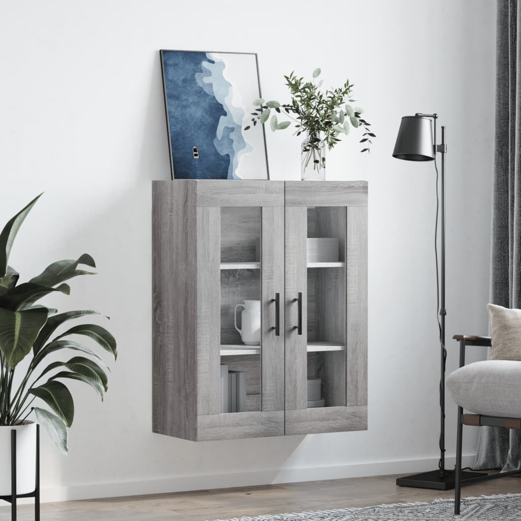 Bovenkast 69,5x34x90 cm grijs sonoma eikenkleurig is nu te koop bij PeponiXL, paradijselijk wonen!