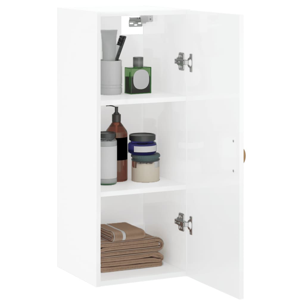 Bovenkast 34,5x34x90 cm hoogglans wit is nu te koop bij PeponiXL, paradijselijk wonen!