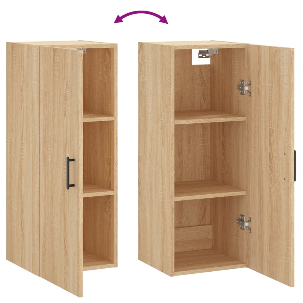 Bovenkast 34,5x34x90 cm sonoma eikenkleurig is nu te koop bij PeponiXL, paradijselijk wonen!