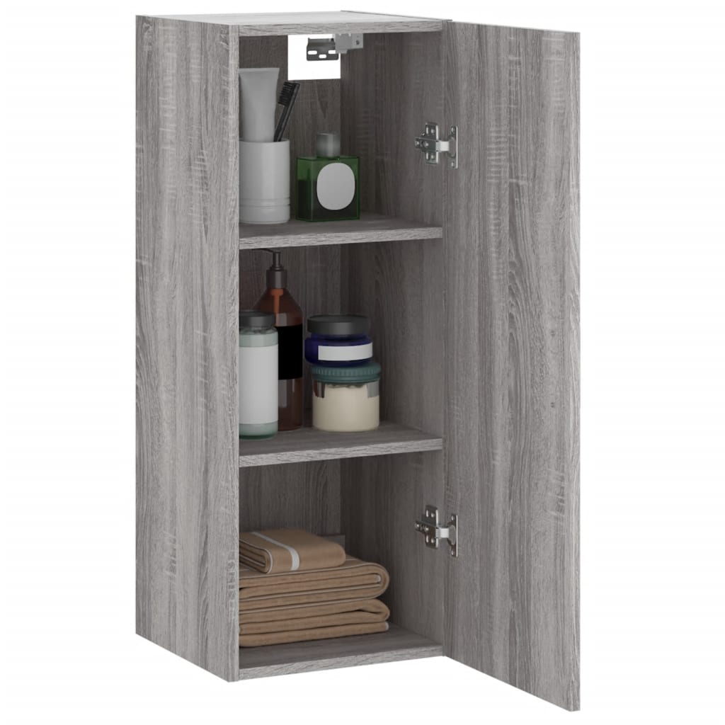 Bovenkast 34,5x34x90 cm grijs sonoma eikenkleurig is nu te koop bij PeponiXL, paradijselijk wonen!