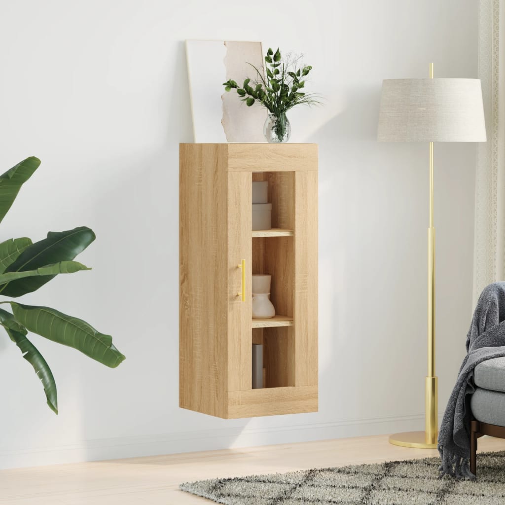 Bovenkast 34,5x34x90 cm sonoma eikenkleurig is nu te koop bij PeponiXL, paradijselijk wonen!