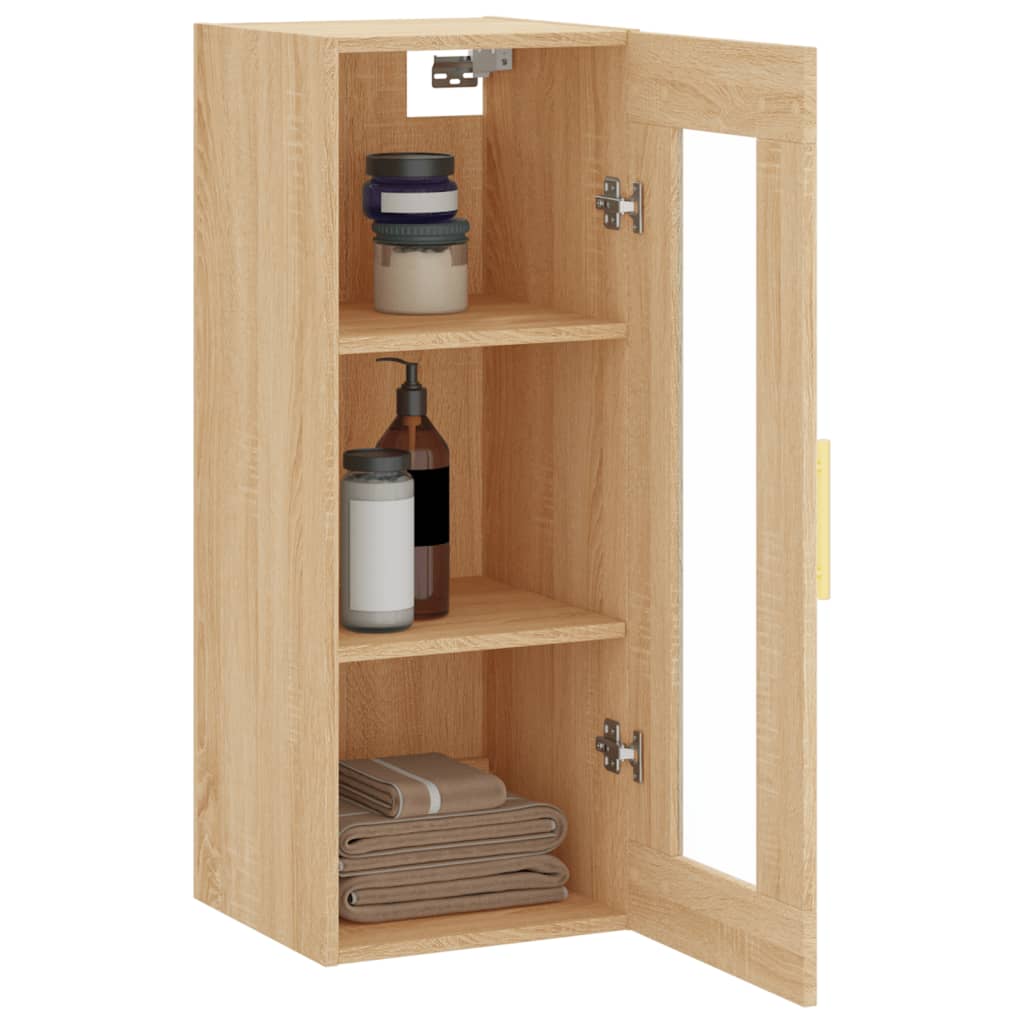 Bovenkast 34,5x34x90 cm sonoma eikenkleurig is nu te koop bij PeponiXL, paradijselijk wonen!
