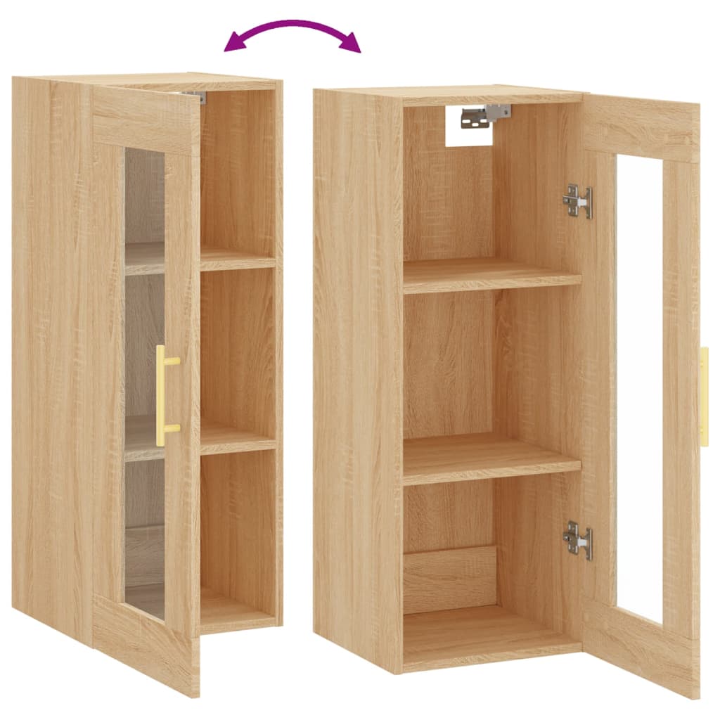 Bovenkast 34,5x34x90 cm sonoma eikenkleurig is nu te koop bij PeponiXL, paradijselijk wonen!
