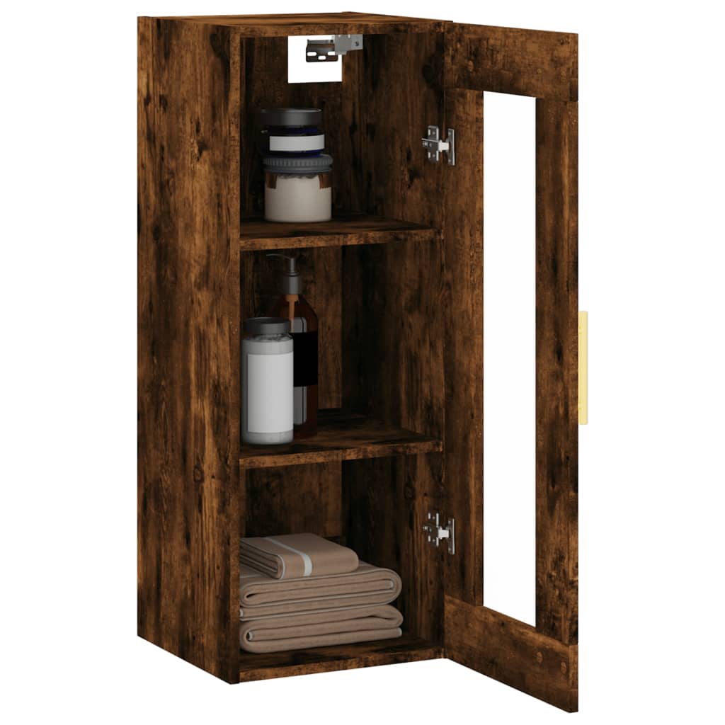 Bovenkast 34,5x34x90 cm gerookt eikenkleurig is nu te koop bij PeponiXL, paradijselijk wonen!