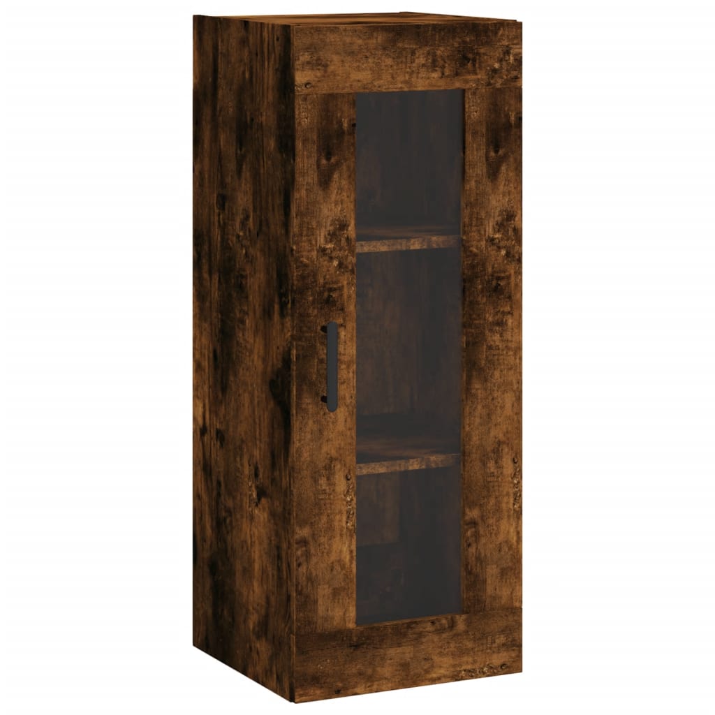 Wandkast 34,5x34x90 cm gerookt eikenkleurig is nu te koop bij PeponiXL, paradijselijk wonen!